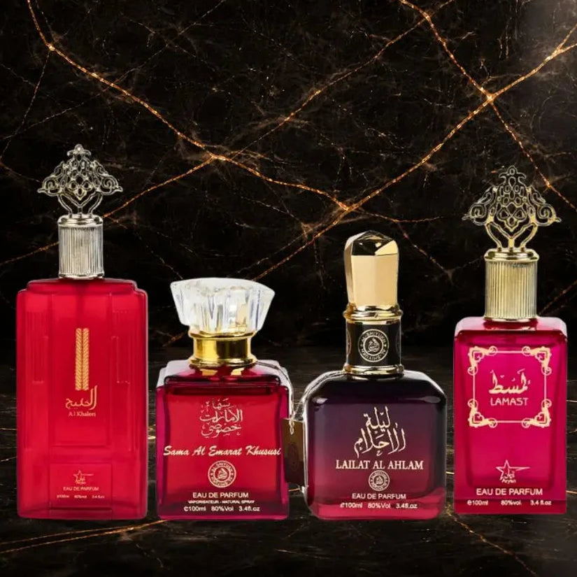 Set 4 Parfumuri Orientale Dama - Al Khaleej + Sama Al Emarat + Lailat Al Ahlam + Lamast - ZEIRA