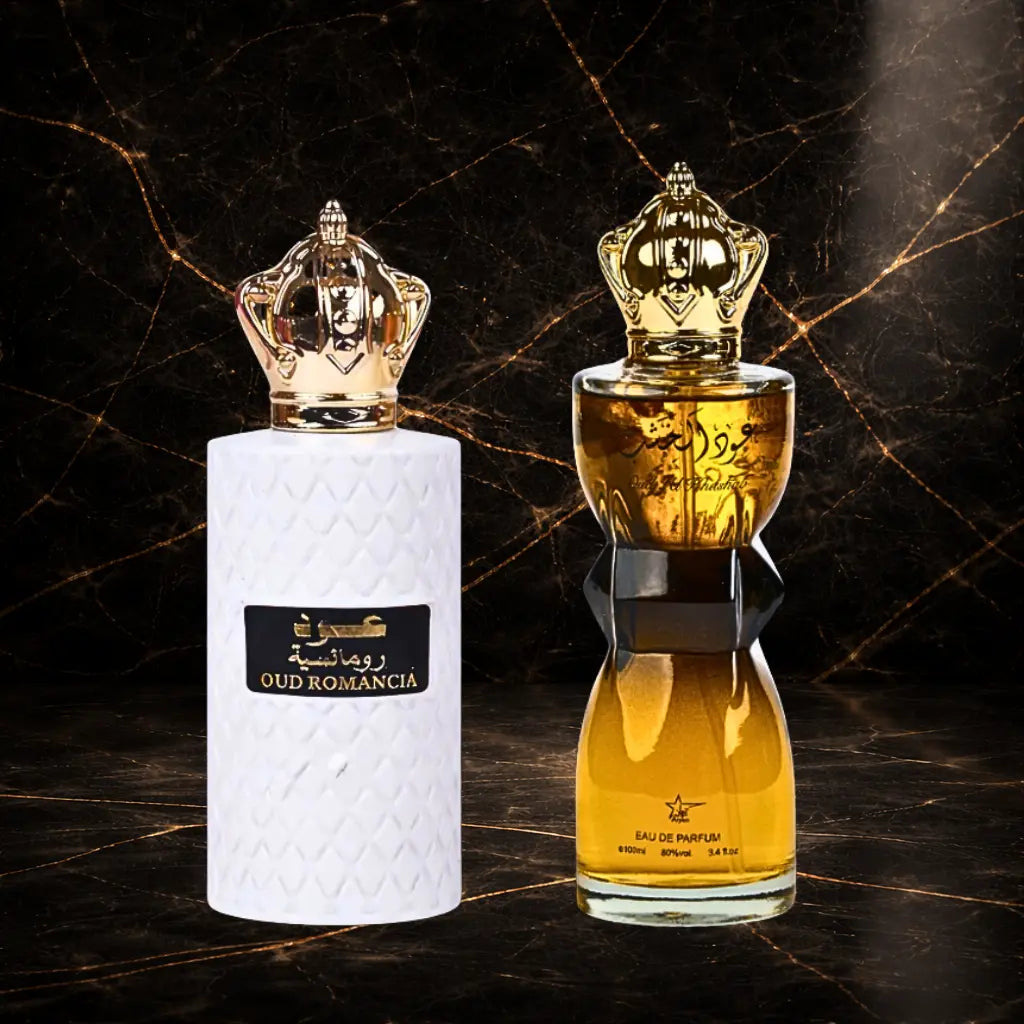 Set 2 Parfumuri Orientale (Dama + Barbat) - Oud Romancia + Oud Al Khashab
