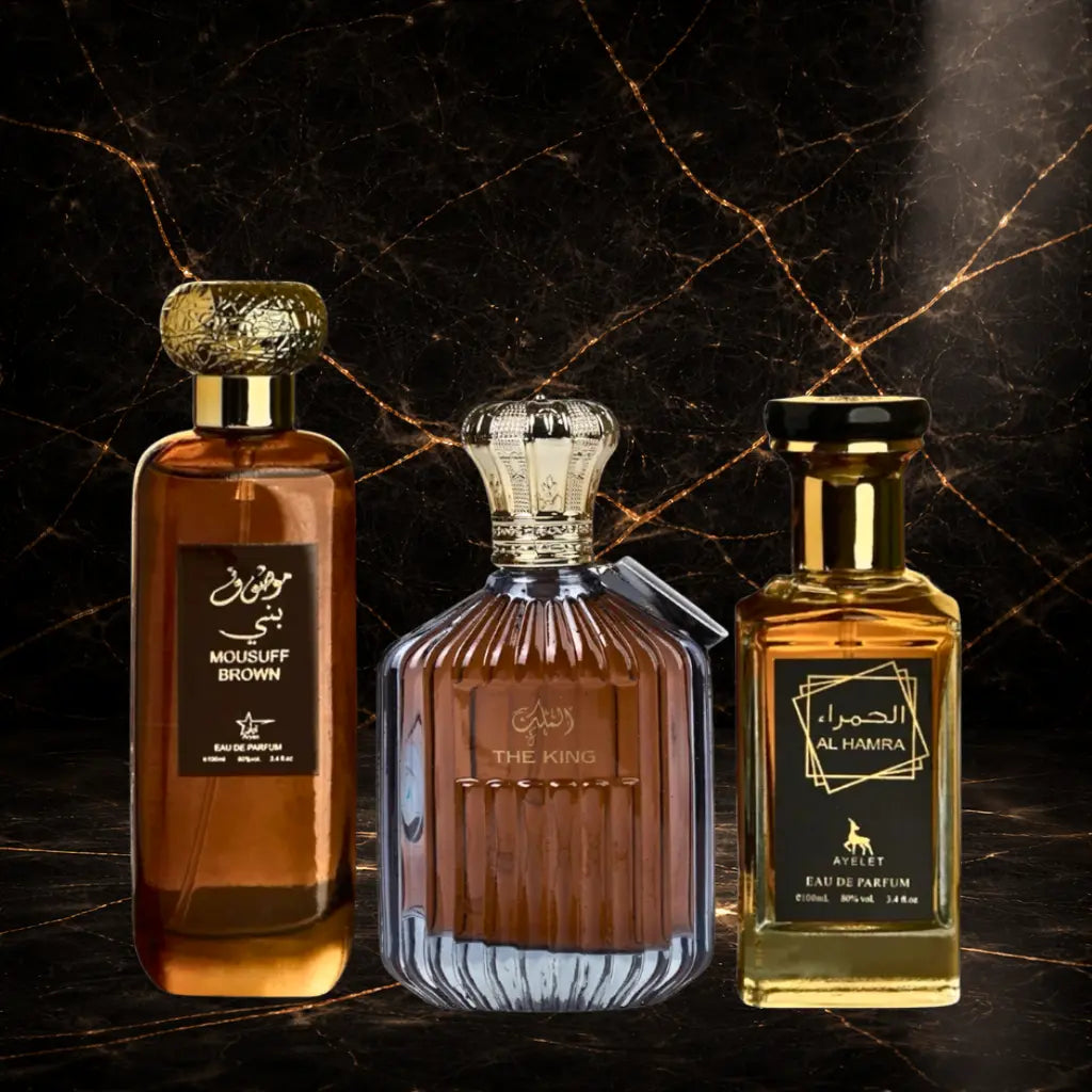 Set 3 Parfumuri Orientale Barbatesti - Mousuff Brown + The King + Al Hamra