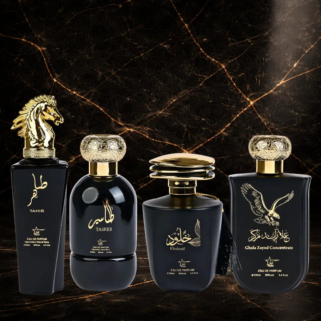 Set 4 Parfumuri Orientale Barbatesti - Tahir + Taseer + Khalood + Ghala Zayed Concentrate