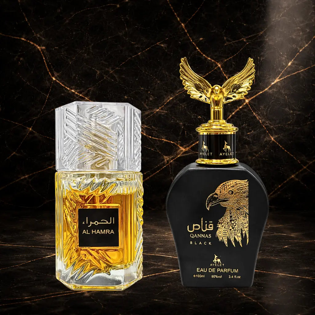 Set 2 Parfumuri Orientale Barbatesti - Al Hamra Royal + Qannas Black