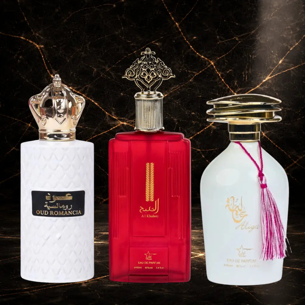 Set 3 Parfumuri Orientale Dama - Oud Romancia + Al Khaleej + Aliya