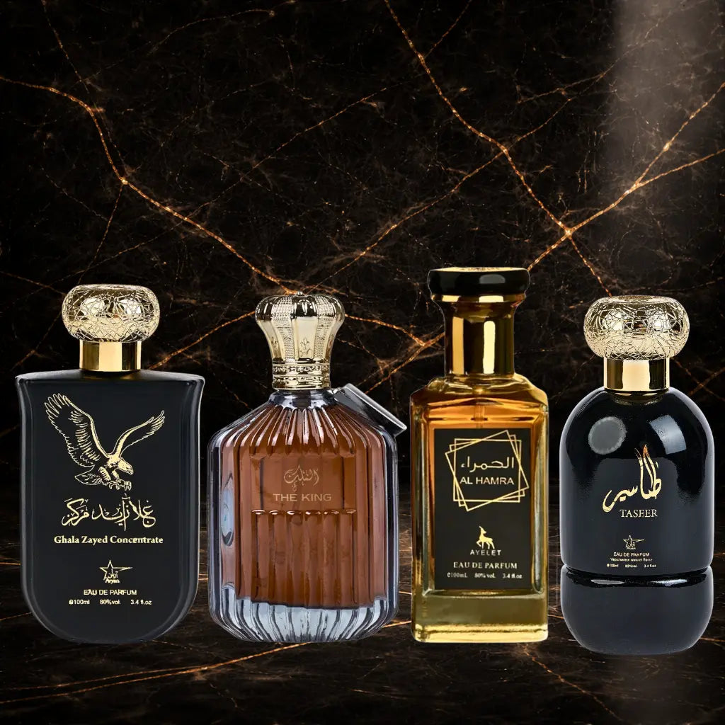 Set 4 Parfumuri Orientale Barbatesti - Ghala Zayed Concentrate + The King + Al Hamra + Taseer