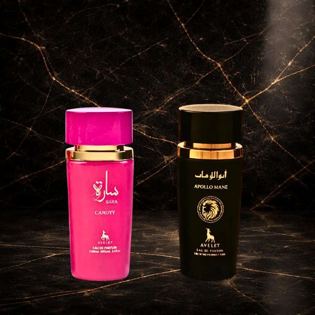 Set 2 Parfumuri Orientale - (dama + barbat) Sara Pink + Apollo Mane Black