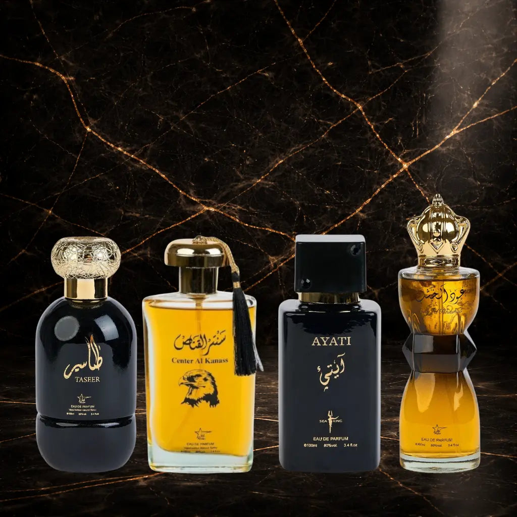 Set 4 Parfumuri Orientale Barbatesti - Taseer + Center al kanass + Ayati + Oud al khashab - ZEIRA