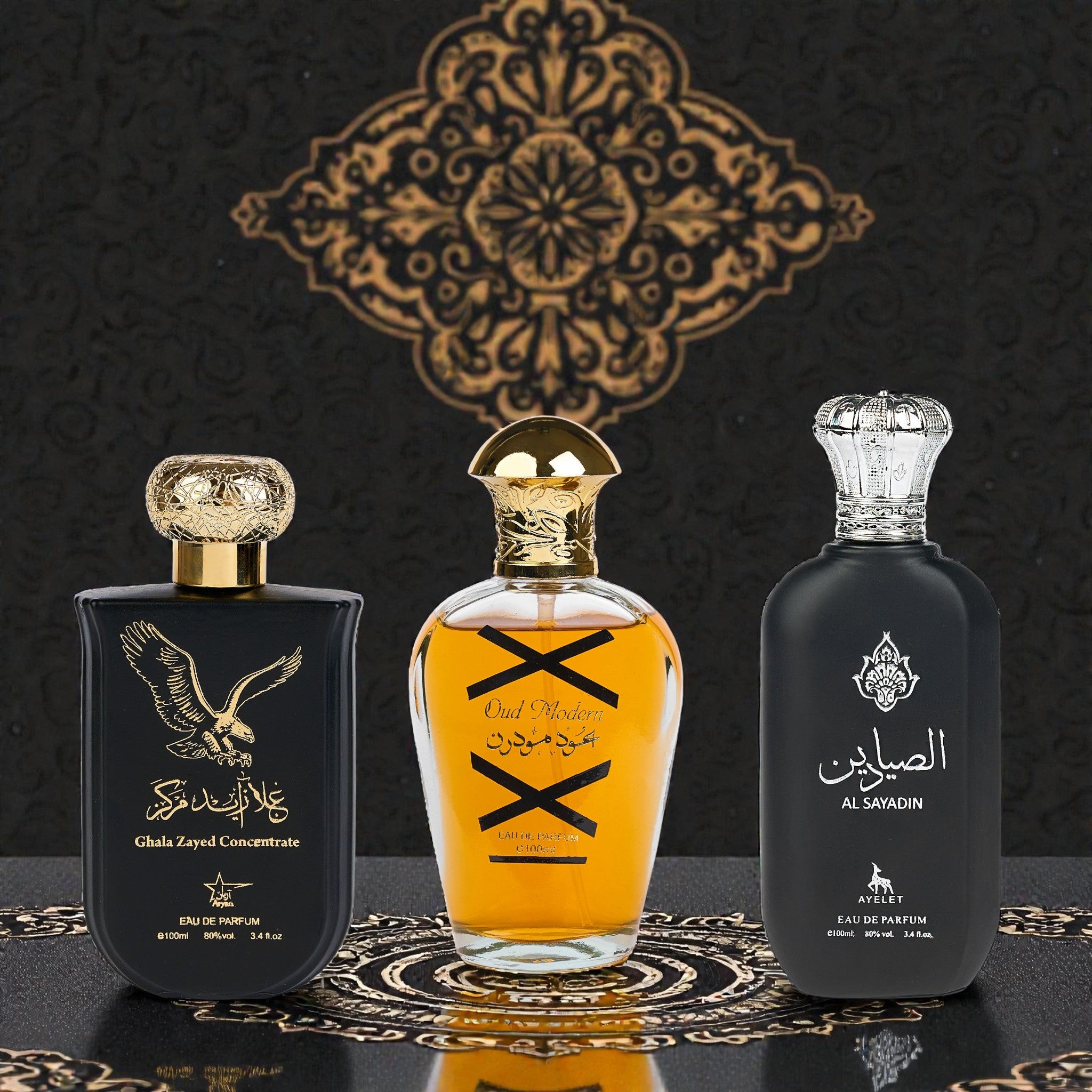 Set 3 parfumuri orientale barbati - Ghala zayed + Oud modern + Al sayadin