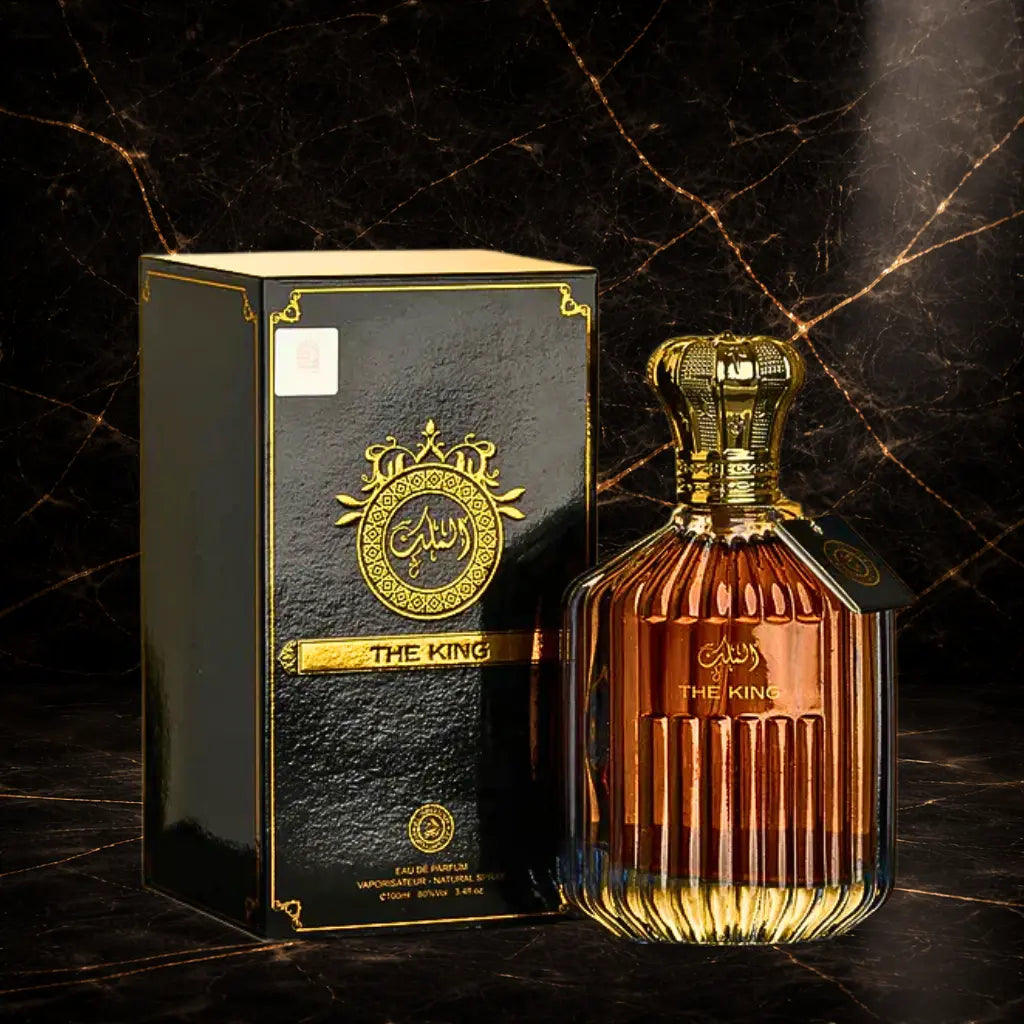 Bottle of ZEIRA The King Parfum Oriental Barbatesc 100 ml with elegant packaging and a luxurious scent profile.
