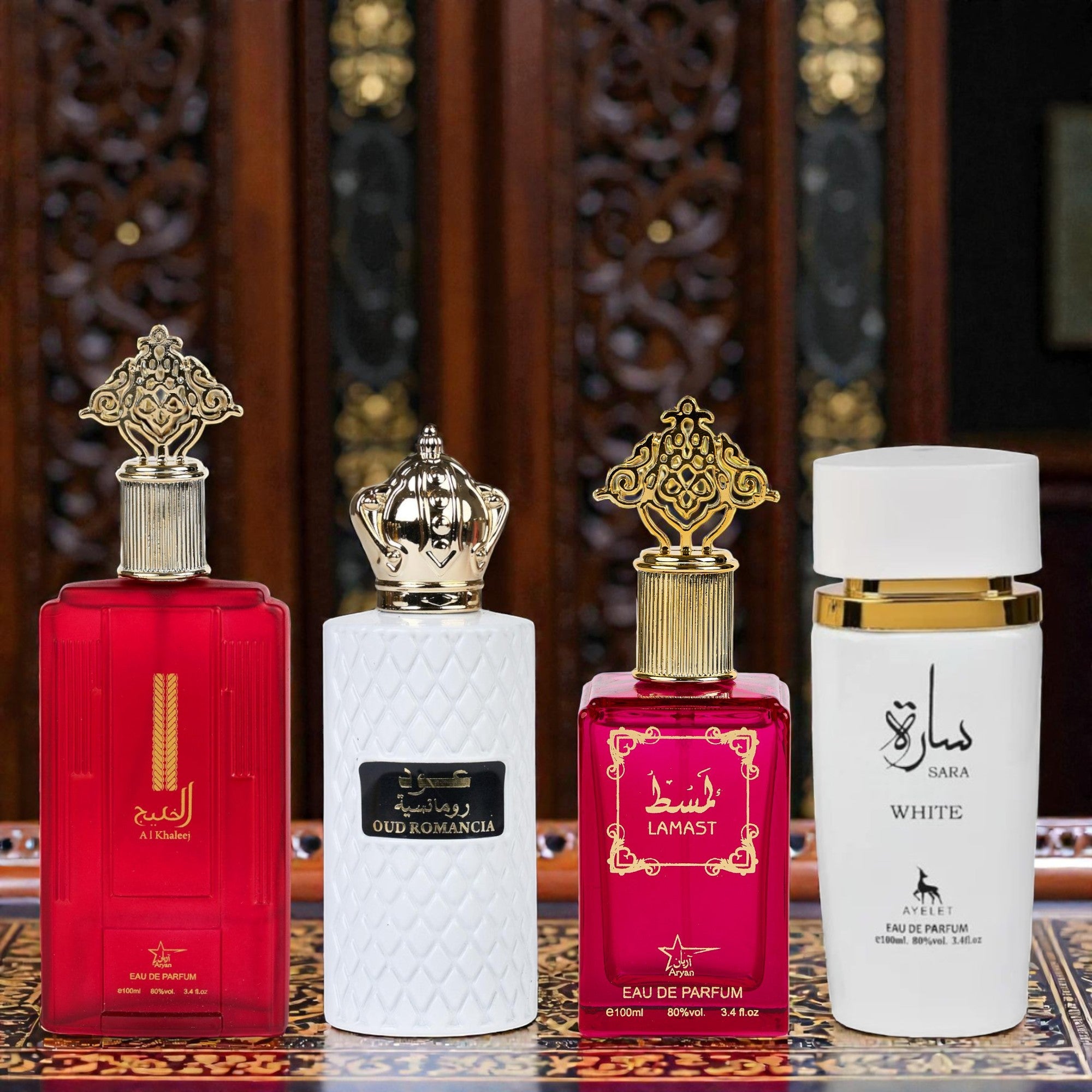 Set 4 parfumuri orientale dama - Al khaleej + Oud romancia + Lamast + Sara white