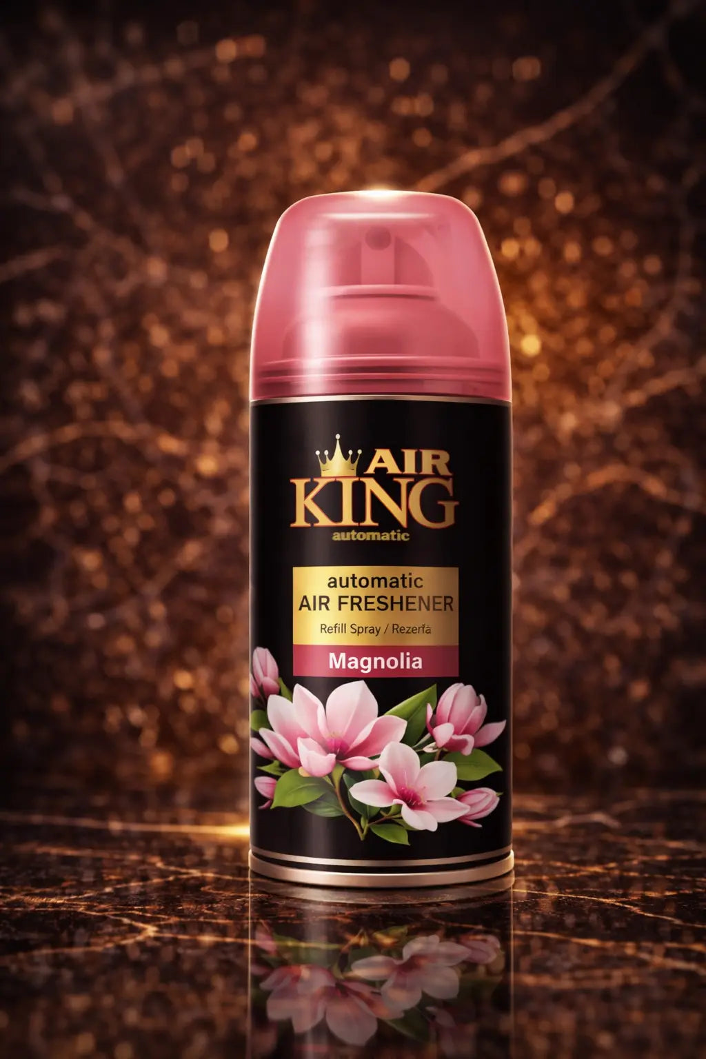 ZEIRA set of four ambient spray bottles featuring Magnolia, Jasmine, Mediterranean, and Lily of the Valley fragrances.